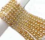 Honey Yellow Crystal Glass Round Beads
