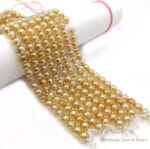 Yellow Crystal Glass Round Beads