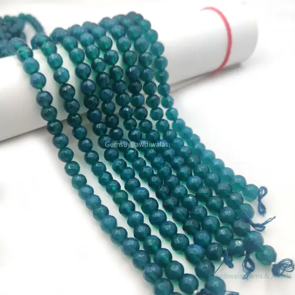 Teal Blue Crystal Glass Beads